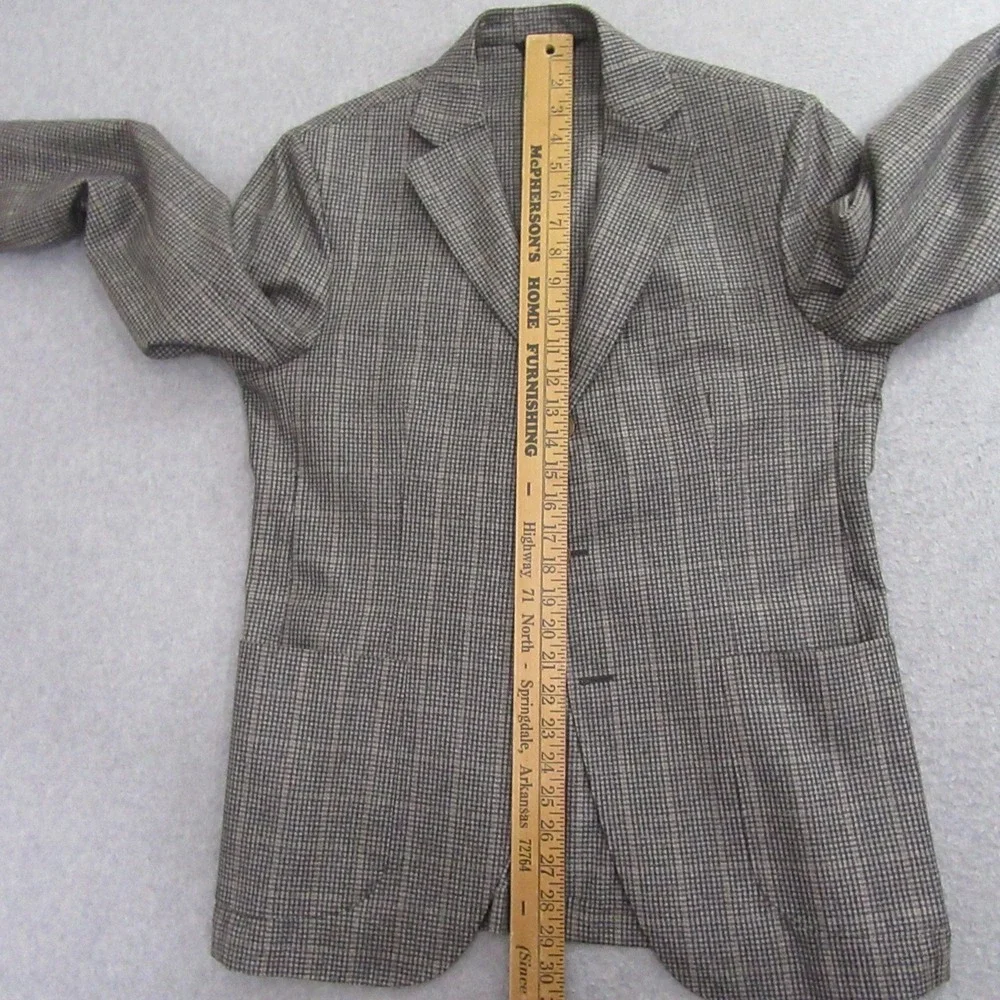 Maurizio Baldassari Unstructured 3 Button Sport Coat 40R / Gray Glen Plaid‎